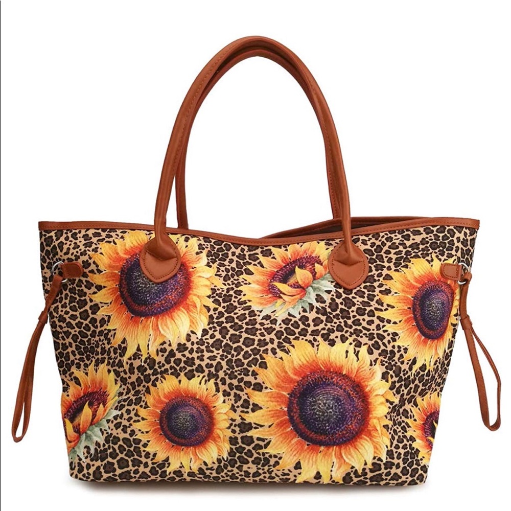 Sunflower/leopard bag.